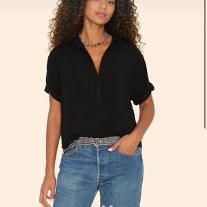 Xírena Black Cruz Top